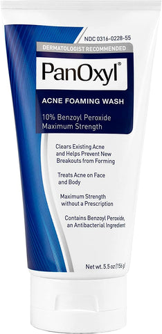Espuma limpiadora para el acné de PanOxyl - 10% Peróxido de Benzoilo